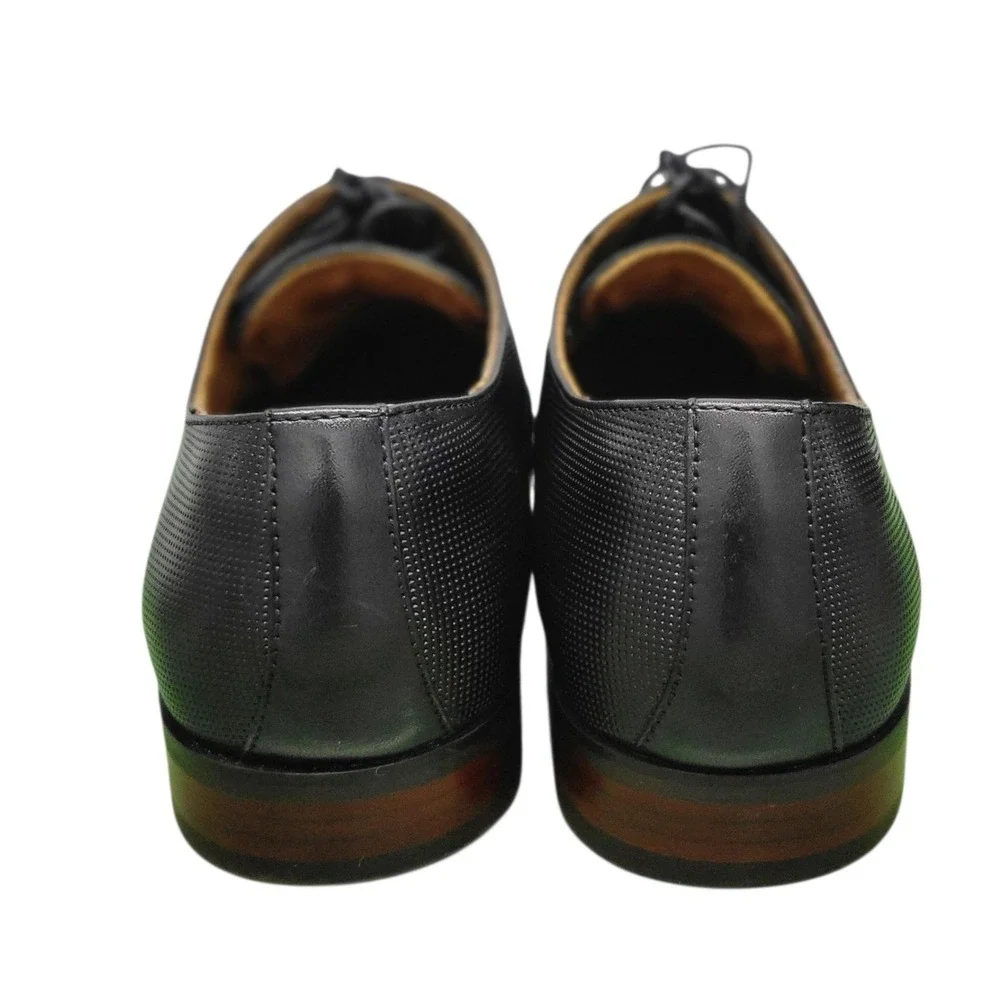 Florsheim Mens Black Leather Lace Up‎ Dress Shoes Business  9.5D (medium) HG9240